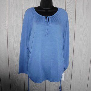 NWT Style & Co Boho Blue Shirt Size L